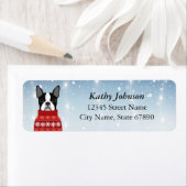 Boston Terrier Rücksendeadressen-Aufklebers (Insitu)