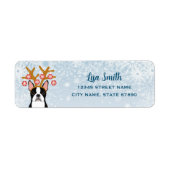 Boston Terrier Rücksendeadressen-Aufklebers (Vorne)