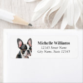 Boston Terrier Rücksendeadressen-Aufklebers (Insitu)