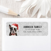 Boston Terrier Rücksendeadressen-Aufklebers (Insitu)