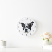 Boston Terrier Runde Wanduhr (Zuhause)