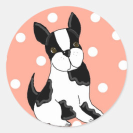 Boston Terrier Runder Aufkleber