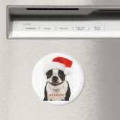 Boston Terrier Santa Magnet (In Situ (Geschirrspüler))