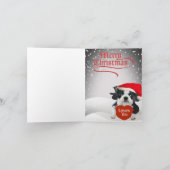 Boston Terrier Santa Paws Cards Feiertagskarte (Innenseite)
