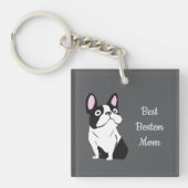 Boston terrier schlüsselanhänger (Vorderseite)
