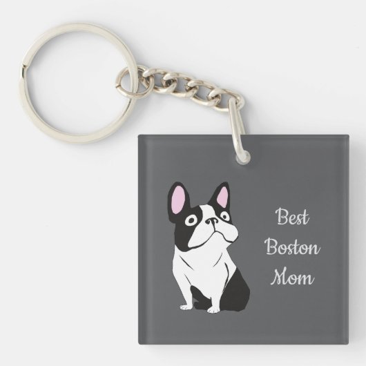 Boston terrier schlüsselanhänger (Vorderseite)