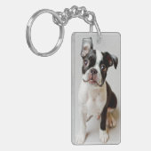 Boston Terrier Schlüsselanhänger (Vorderseite links)