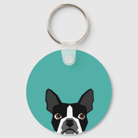 Boston Terrier Schlüsselanhänger (Vorderseite)