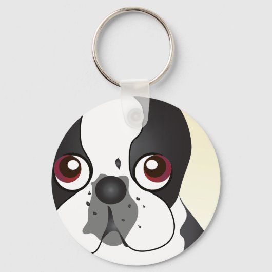 Boston Terrier Schlüsselanhänger (Vorderseite)