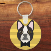 Boston Terrier Schlüsselanhänger (Rückseite)