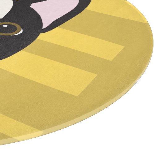 Boston Terrier Schneidebrett (Ecke)