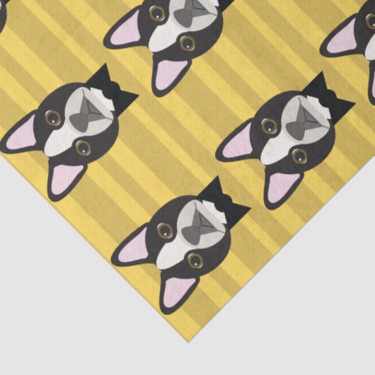 Boston Terrier Seidenpapier (Detail)