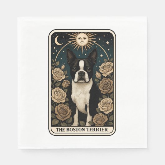 Boston Terrier Serviette (Vorderseite)