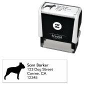 Boston Terrier Silhouette Rücksendeadresse Permastempel (Beispiel)