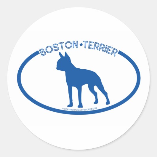 Boston Terrier Silhouette Sticker (Vorderseite)