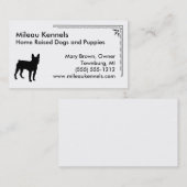 Boston Terrier Silhouette Visitenkarte (Vorne/Hinten)