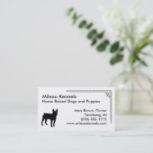 Boston Terrier Silhouette Visitenkarte (Stehend Vorderseite)