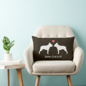 Boston-Terrier-Silhouetten mit Lendenkissen (Stuhl )