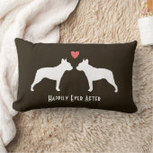Boston-Terrier-Silhouetten mit Lendenkissen (Decke)