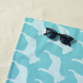 Boston Terrier Silhouetten Pattern Strandtuch (Beispiel)