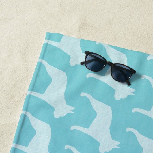 Boston Terrier Silhouetten Pattern Strandtuch (Beispiel)