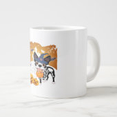Boston Terrier Skeleton Dog Pumpkin Halloween Cost Jumbo-Tasse (Vorderseite Rechts)