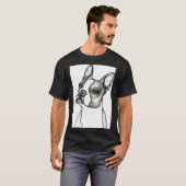 Boston Terrier Sketch Scoop T-Shirt (Vorne ganz)
