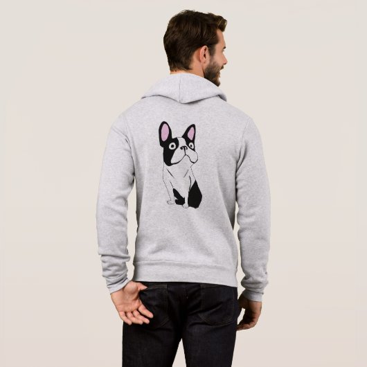 Boston Terrier Smoking Hoodie (Schwarz voll)