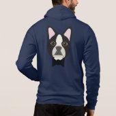 Boston Terrier Smoking Hoodie (Rückseite)