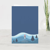 Boston Terrier Snow globe Holiday Card Dankeskarte (Rückseite)