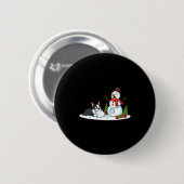 Boston Terrier Snowman Christmas Tree Xmas Womens  Button (Vorne & Hinten)