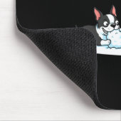 Boston Terrier Snowman Christmas Tree Xmas Womens Mousepad (Ecke)