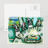 Boston Terrier Sommer Geburtstagsparty Postkarte (Vorne/Hinten)