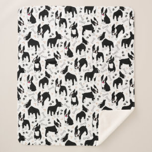 Boston Terrier Spielzeit Süße Hunde Sherpadecke