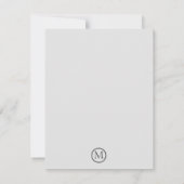 Boston Terrier Spring Flowers Monogram Mitteilungskarte (Rückseite)