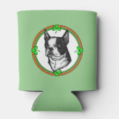 Boston Terrier St. Patricks Day Dosenkühler (Rückseite)