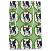Boston Terrier St. Patricks Day Mittlere Geschenktüte (Vorderseite)