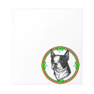 Boston Terrier St. Patrick's Day Notizblock