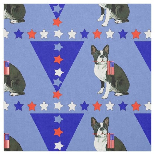 Boston Terrier Stars Stoff (Muster)