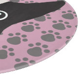Boston Terrier, Staubiges Rosa Schneidebrett (Ecke)