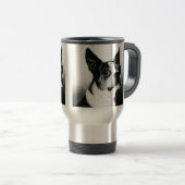Boston Terrier Steel Tasse - "Boston Style" (VorderseiteRechts)
