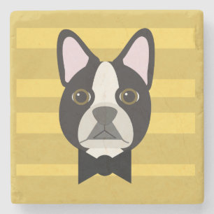 Boston Terrier Steinuntersetzer