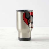 Boston Terrier stellen gegenüber Reisebecher (Mittel)