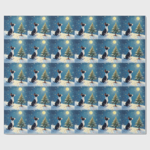 Boston Terrier Sternengucker-Weihnachten Geschenkpapier