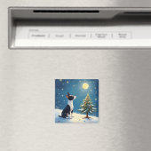 Boston Terrier Sternengucker-Weihnachten Magnet (In Situ (Geschirrspüler))