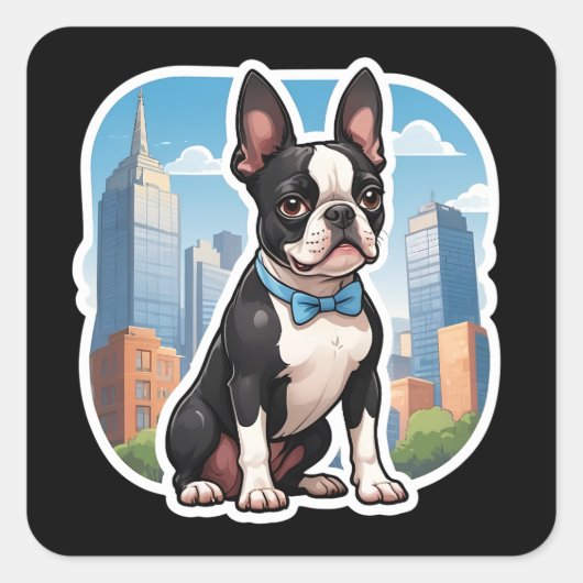 Boston Terrier Sticker (Vorderseite)