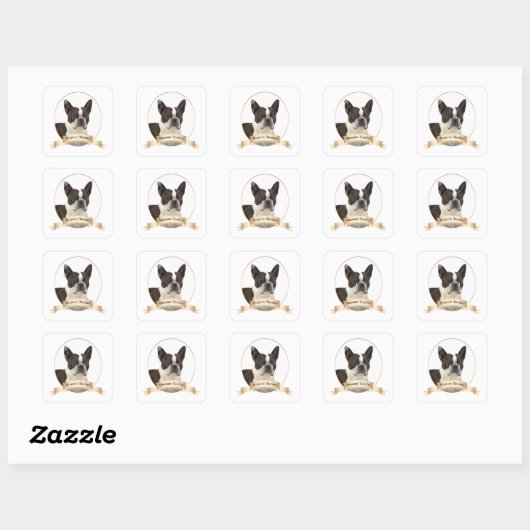Boston Terrier Stickers (Blatt)