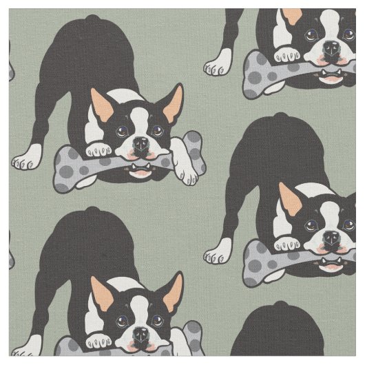 Boston Terrier Stoff (Nahaufnahme)