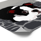 Boston Terrier Stone Paving Wall Art Poster (Ecke)