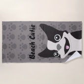 Boston Terrier Strandtuch (Vorderseite)